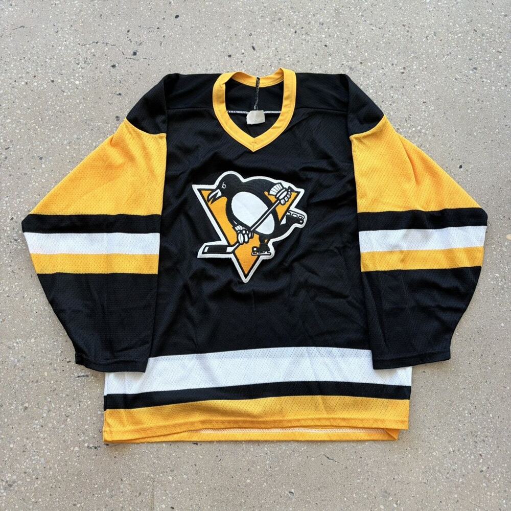 Vintage 90s Pittsburgh Penguins Black CCM Hockey Jersey